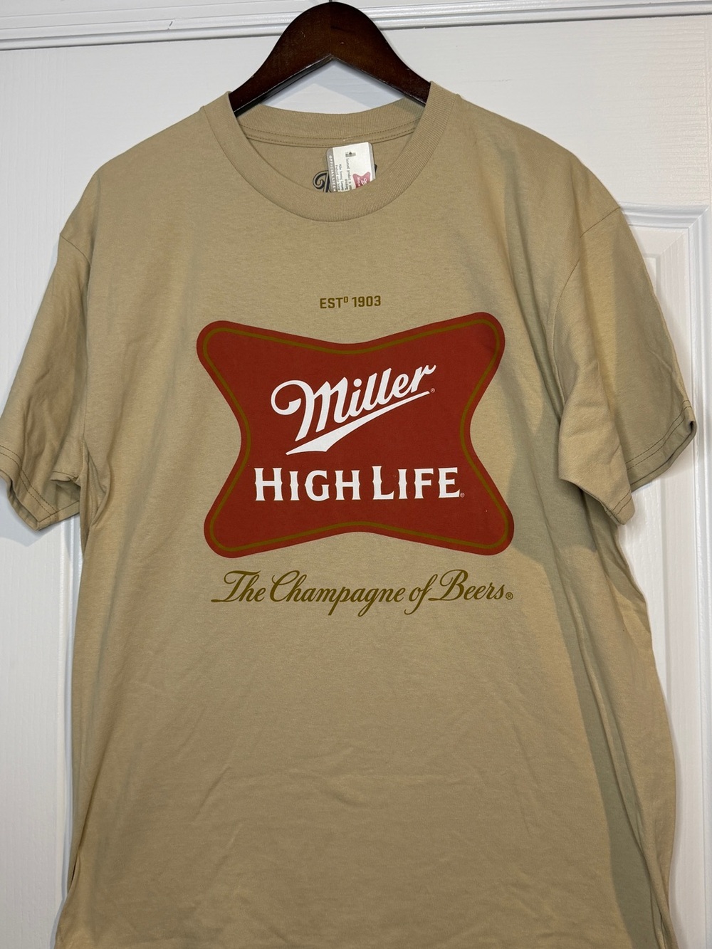 Men's Tan Logo Short Sleeve Tee